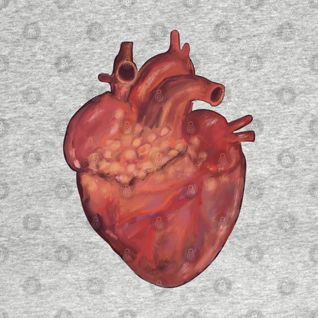 Human heart digital painting by Nigh-designs